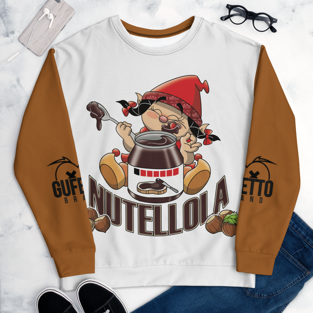 Felpa unisex Uomo/Donna NUTELLOLA - Gufetto Brand 