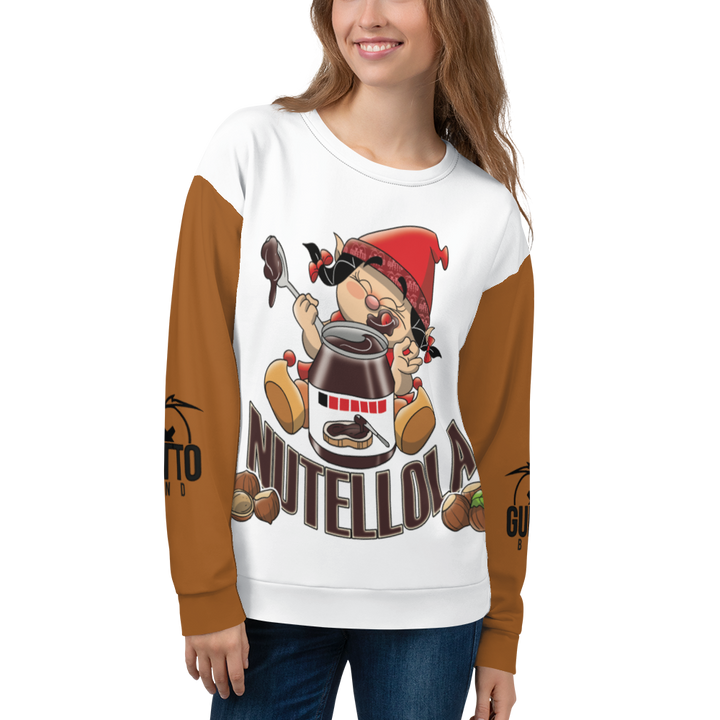 Felpa unisex Uomo/Donna NUTELLOLA - Gufetto Brand 