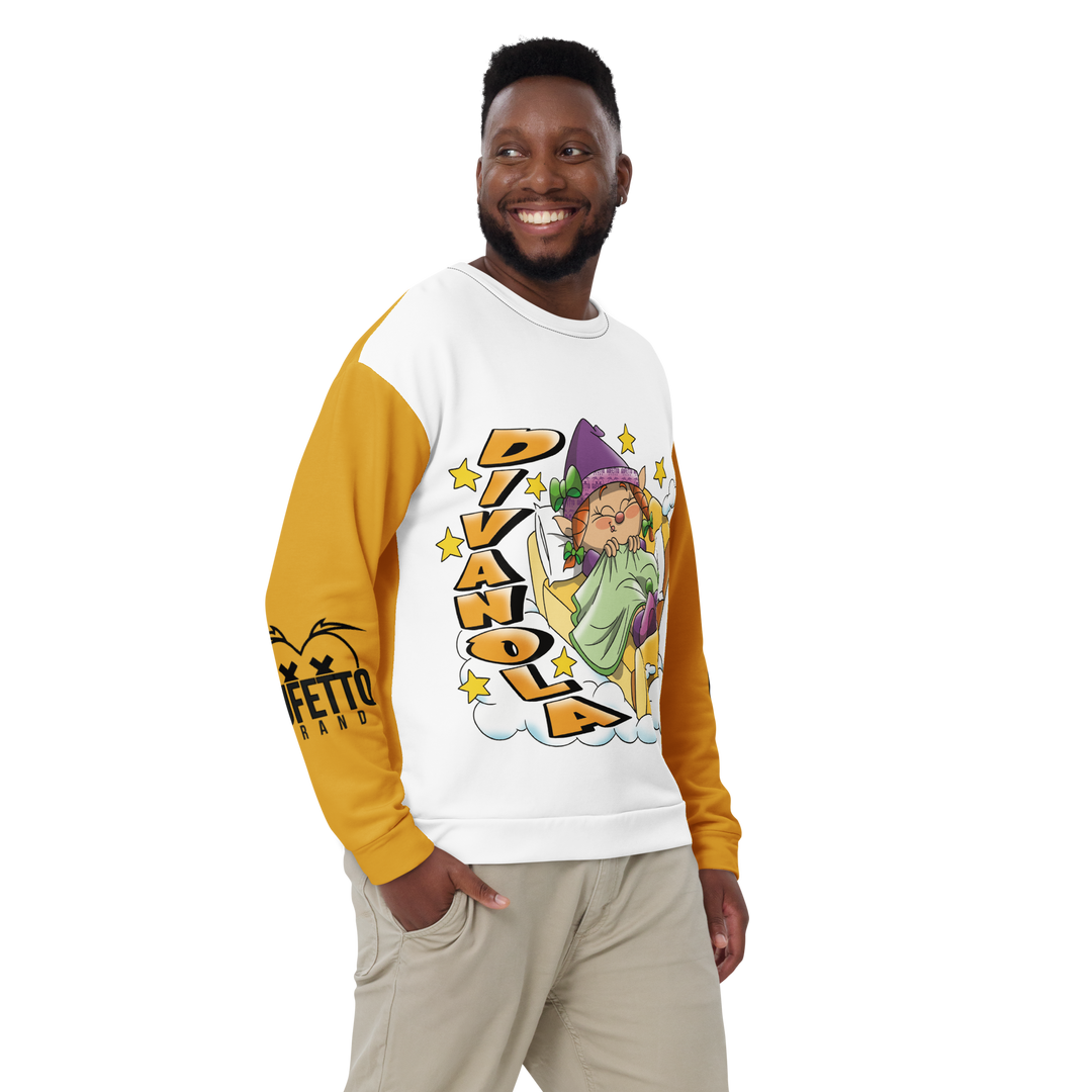 Felpa unisex Uomo/Donna DIVANOLA - Gufetto Brand 