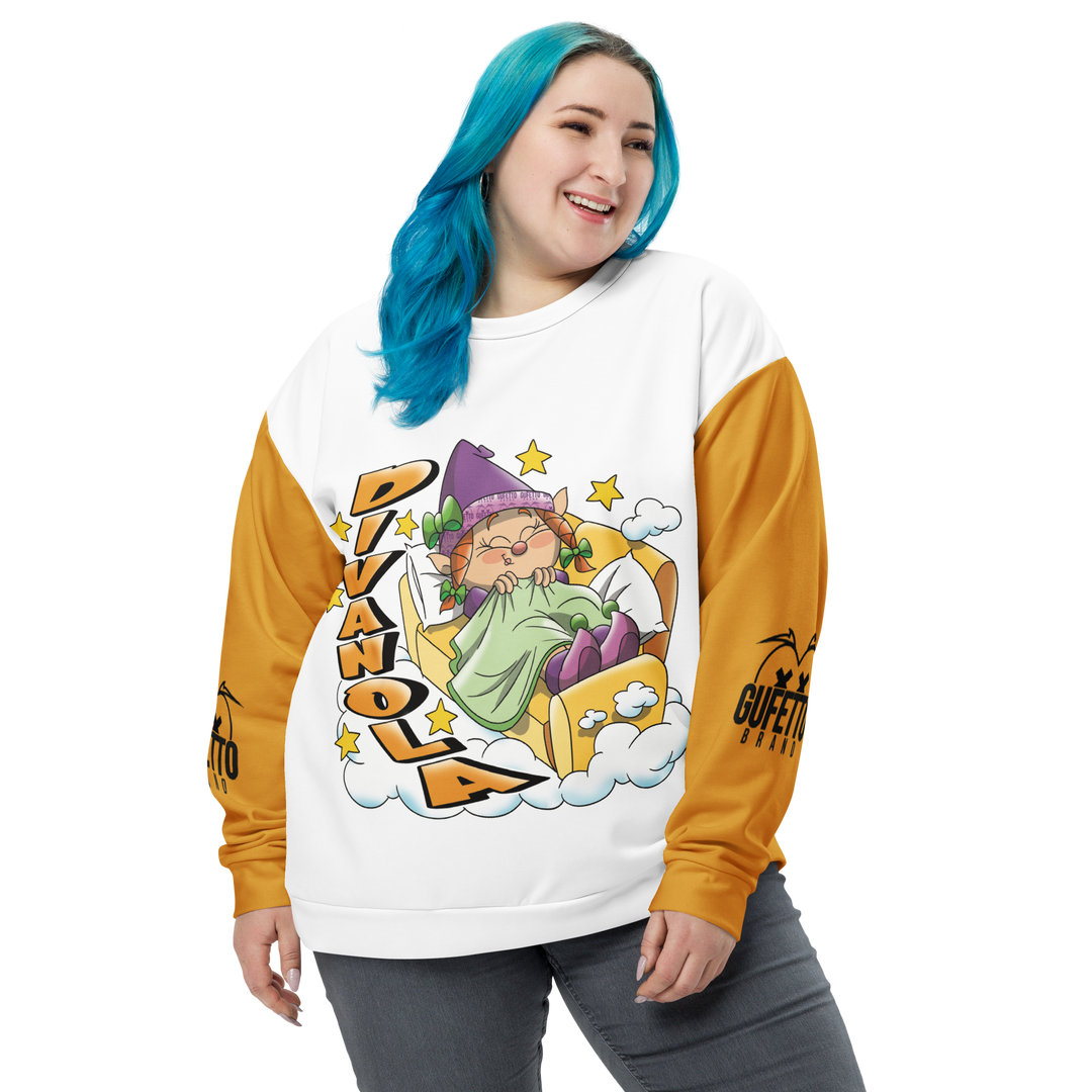 Felpa unisex Uomo/Donna DIVANOLA - Gufetto Brand 