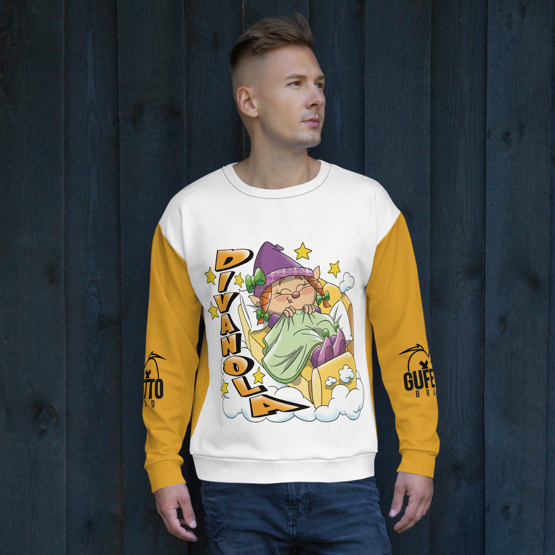 Felpa unisex Uomo/Donna DIVANOLA - Gufetto Brand 