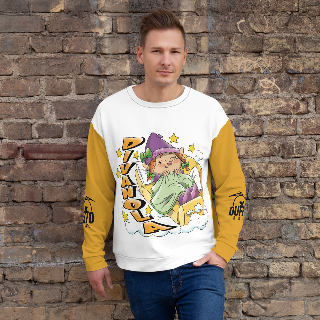 Felpa unisex Uomo/Donna DIVANOLA - Gufetto Brand 