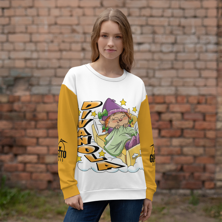 Felpa unisex Uomo/Donna DIVANOLA - Gufetto Brand 