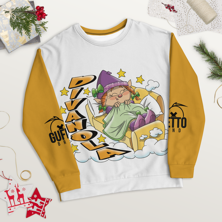 Felpa unisex Uomo/Donna DIVANOLA - Gufetto Brand 