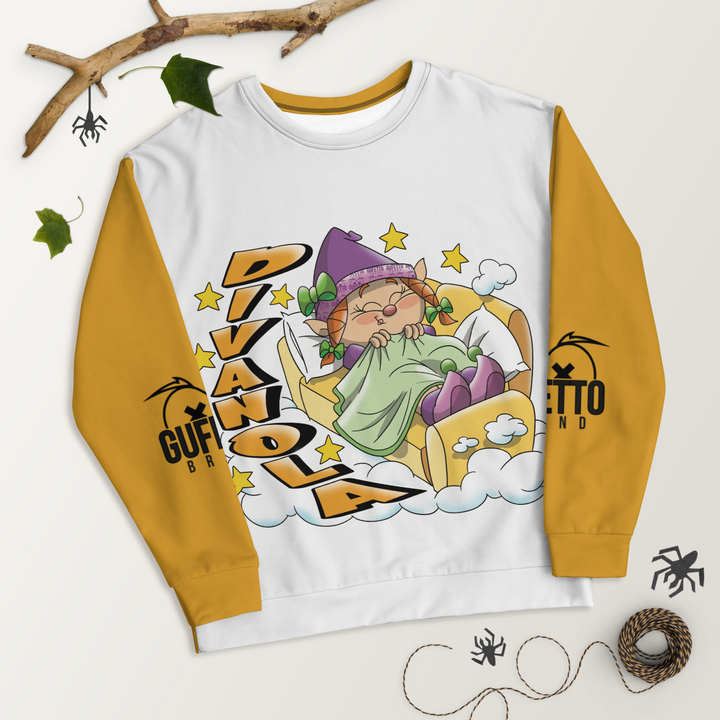 Felpa unisex Uomo/Donna DIVANOLA - Gufetto Brand 