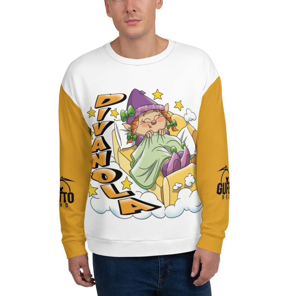 Felpa unisex Uomo/Donna DIVANOLA - Gufetto Brand 