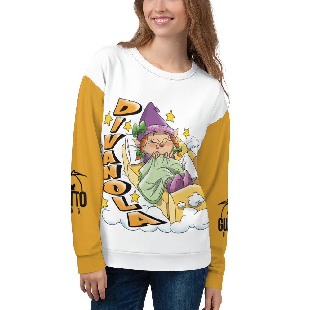 Felpa unisex Uomo/Donna DIVANOLA - Gufetto Brand 