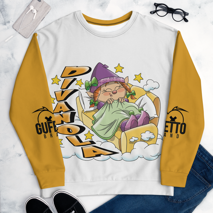 Felpa unisex Uomo/Donna DIVANOLA - Gufetto Brand 
