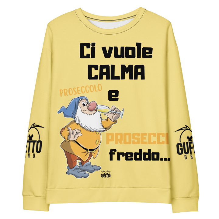 Felpa unisex Uomo/Donna PROSECCO FREDDO - Gufetto Brand 