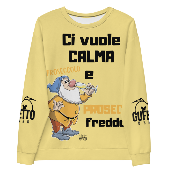 Felpa unisex Uomo/Donna PROSECCO FREDDO - Gufetto Brand 