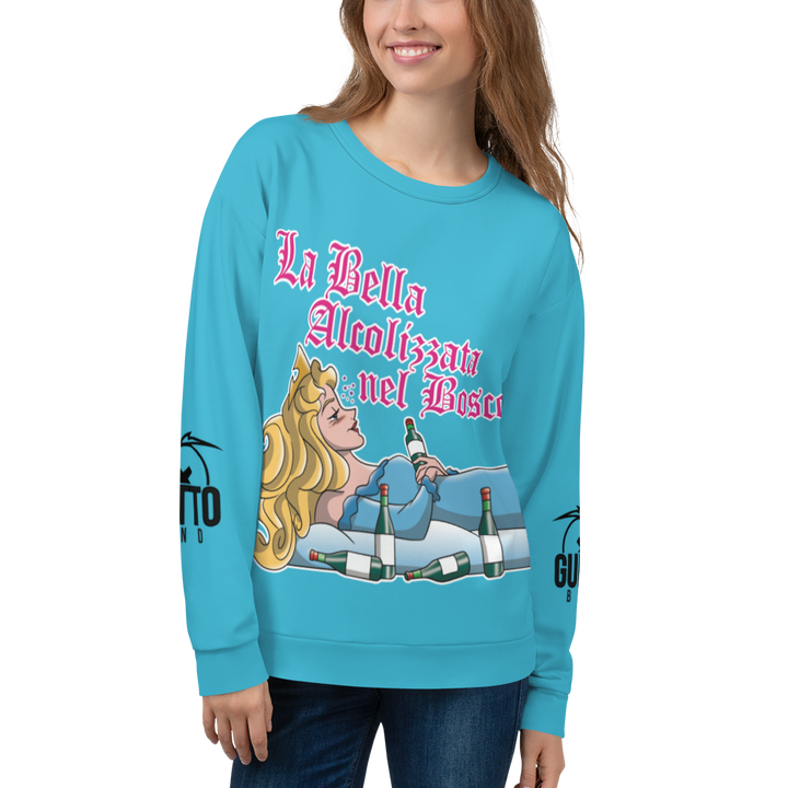 Felpa unisex Uomo/Donna LA BELLA ALCOLIZZATA - Gufetto Brand 
