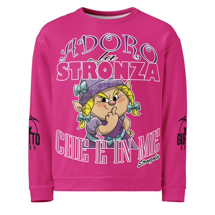 Felpa unisex Uomo/Donna STRONZOLA ADORO - Gufetto Brand 