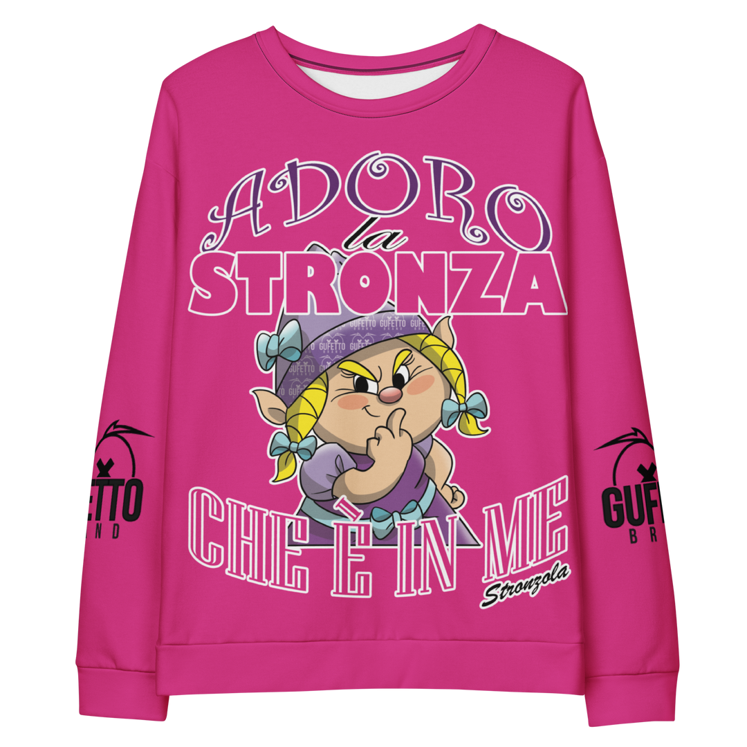 Felpa unisex Uomo/Donna STRONZOLA ADORO - Gufetto Brand 