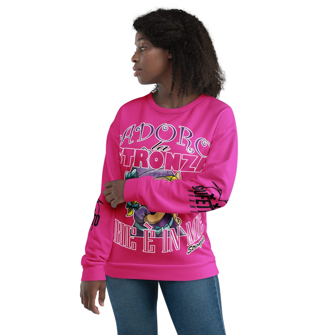 Felpa unisex Uomo/Donna STRONZOLA ADORO - Gufetto Brand 