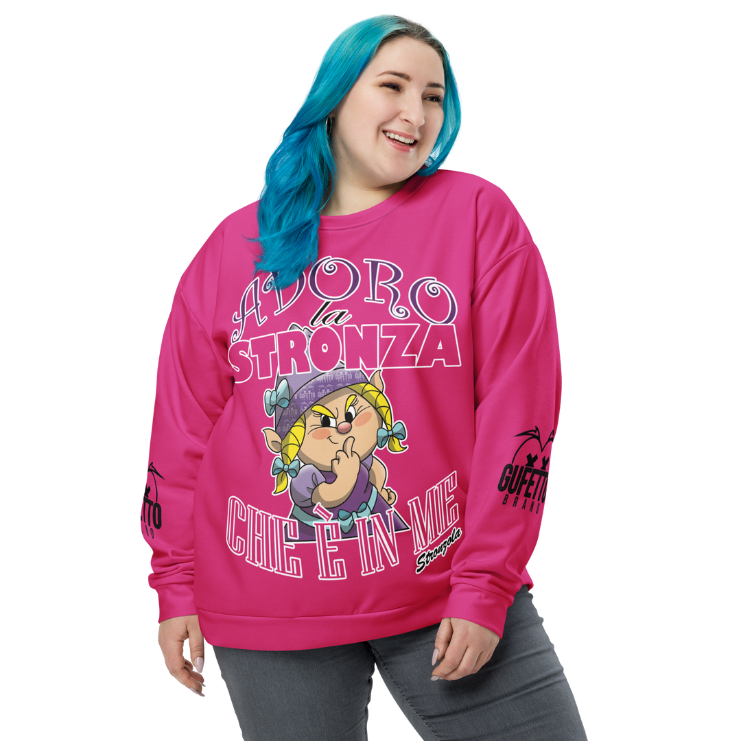 Felpa unisex Uomo/Donna STRONZOLA ADORO - Gufetto Brand 