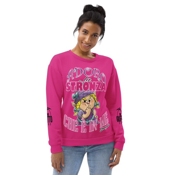Felpa unisex Uomo/Donna STRONZOLA ADORO - Gufetto Brand 