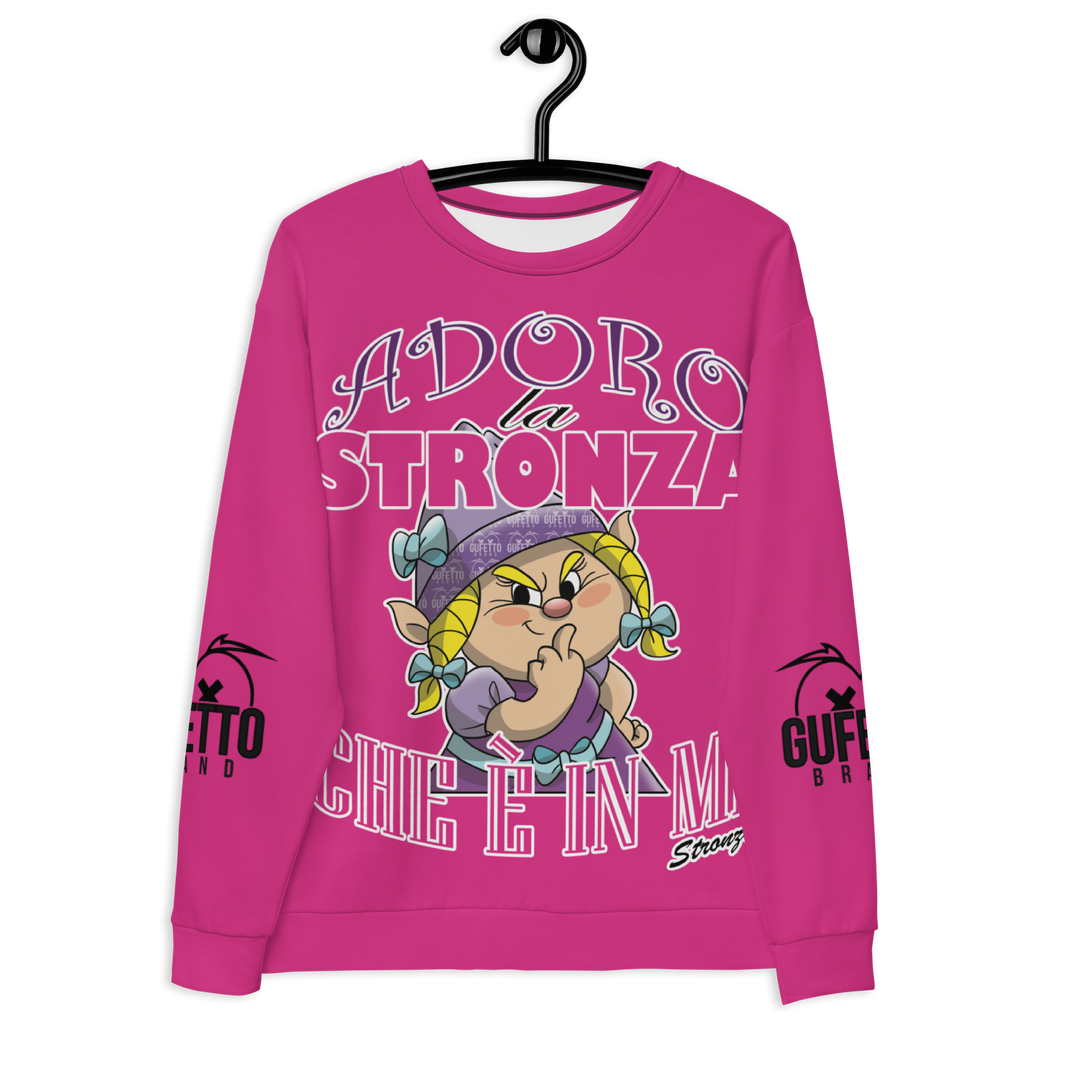Felpa unisex Uomo/Donna STRONZOLA ADORO - Gufetto Brand 
