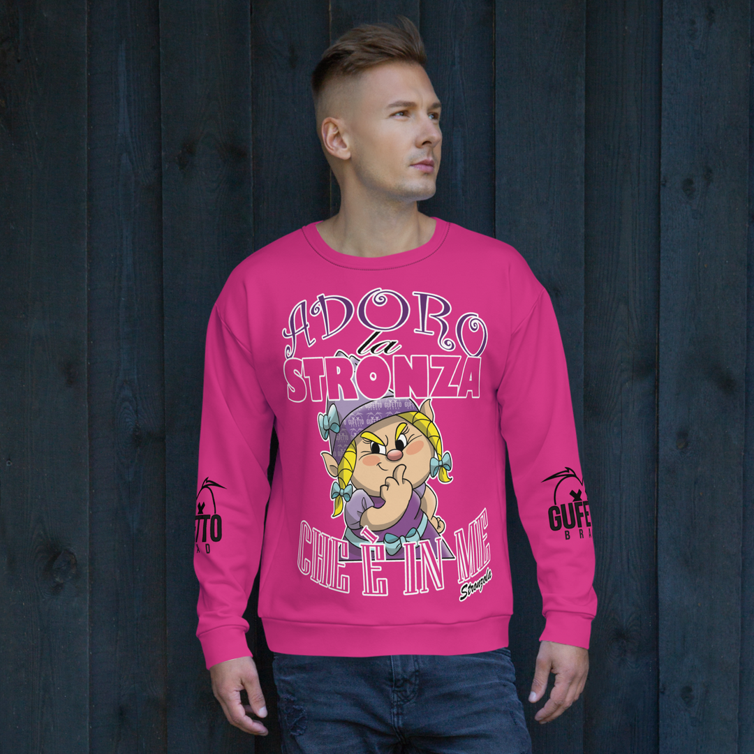 Felpa unisex Uomo/Donna STRONZOLA ADORO - Gufetto Brand 