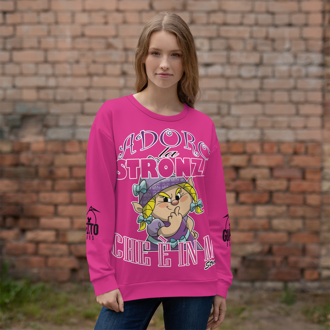 Felpa unisex Uomo/Donna STRONZOLA ADORO - Gufetto Brand 