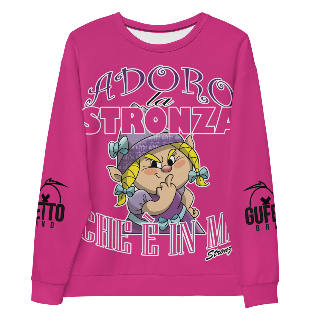 Felpa unisex Uomo/Donna STRONZOLA ADORO - Gufetto Brand 