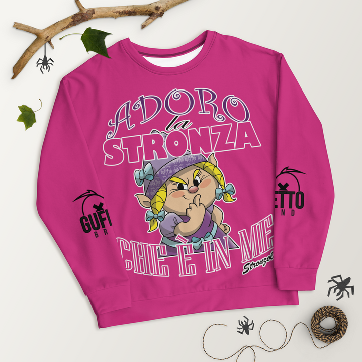 Felpa unisex Uomo/Donna STRONZOLA ADORO - Gufetto Brand 