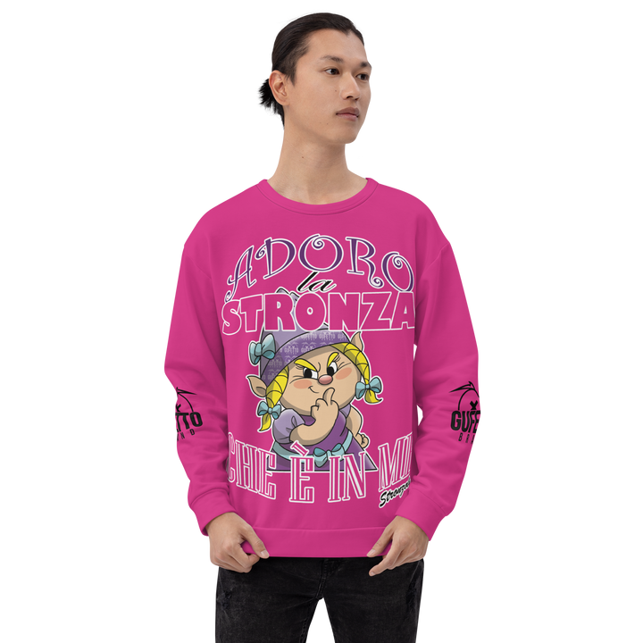 Felpa unisex Uomo/Donna STRONZOLA ADORO - Gufetto Brand 