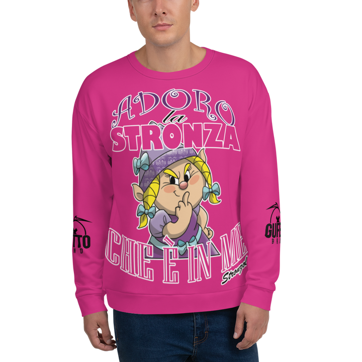 Felpa unisex Uomo/Donna STRONZOLA ADORO - Gufetto Brand 