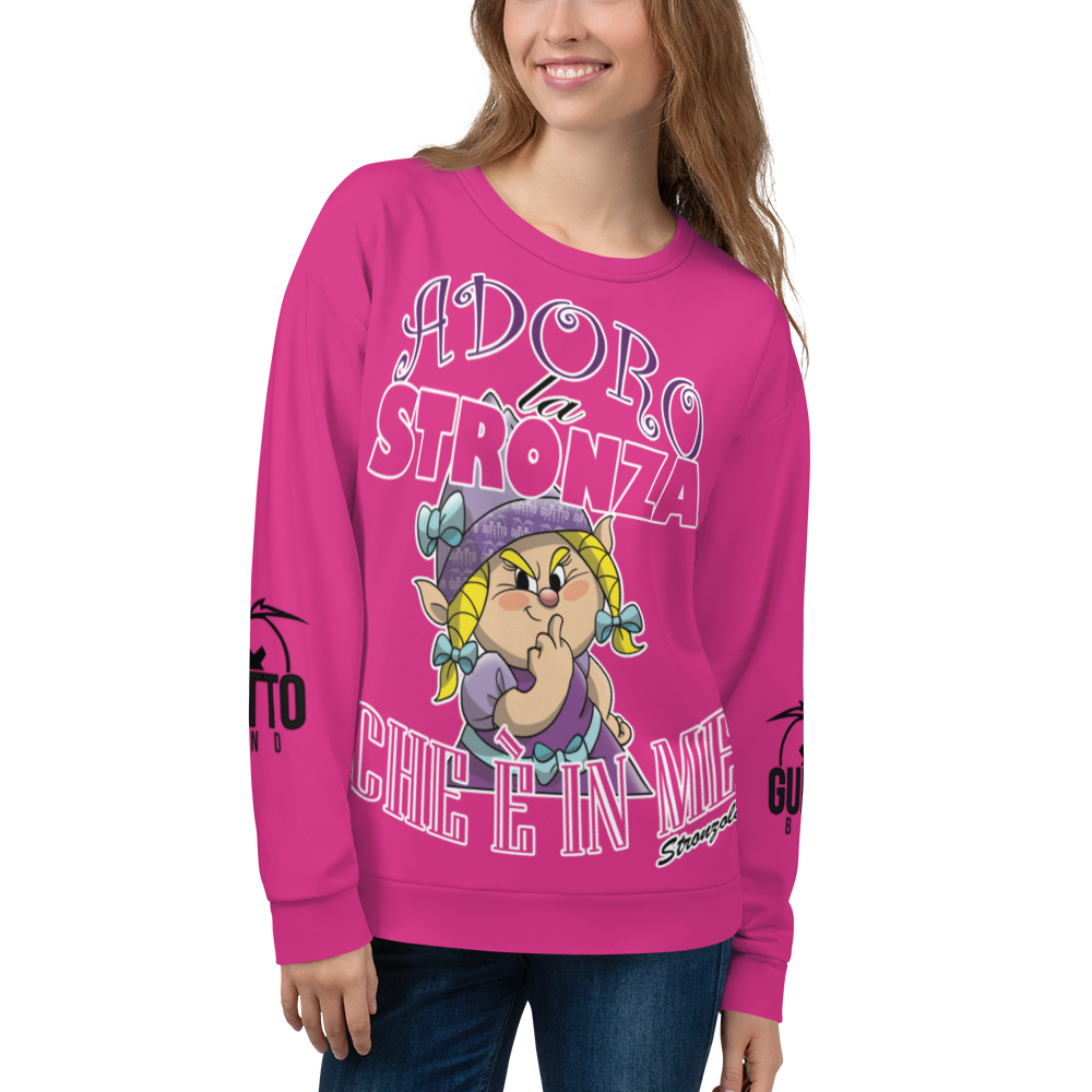 Felpa unisex Uomo/Donna STRONZOLA ADORO - Gufetto Brand 