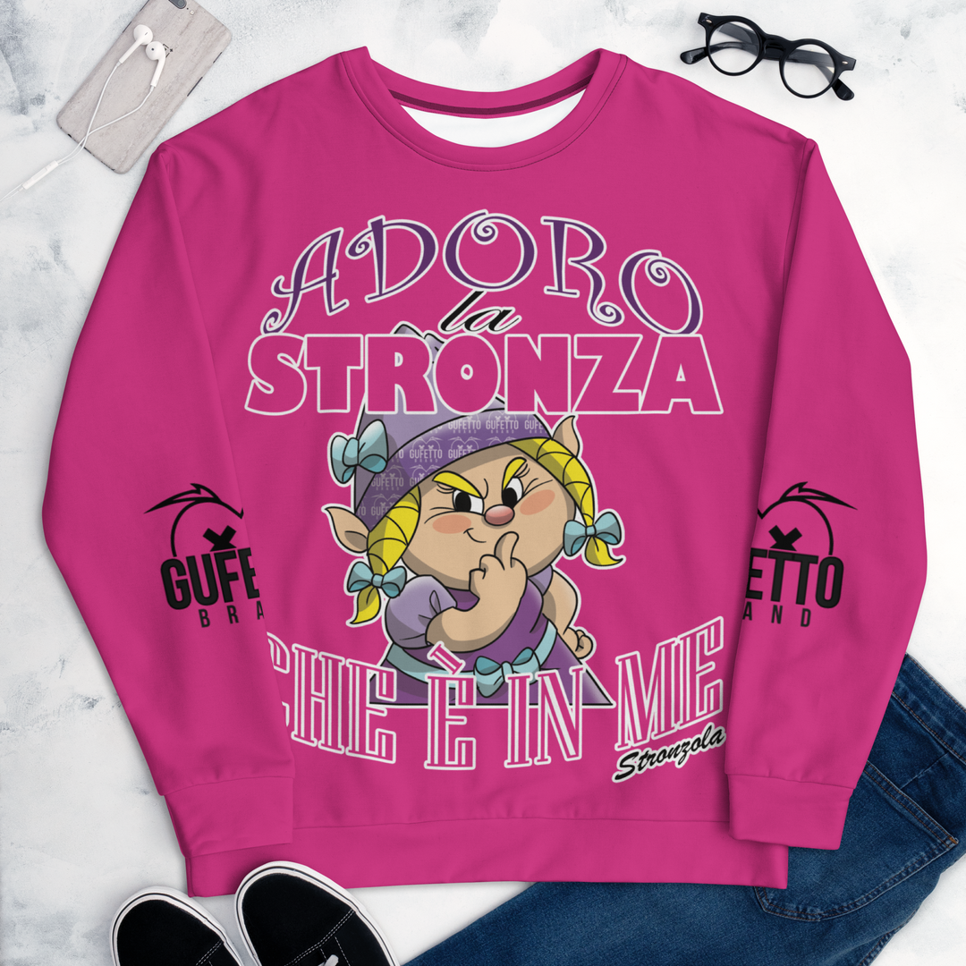 Felpa unisex Uomo/Donna STRONZOLA ADORO - Gufetto Brand 