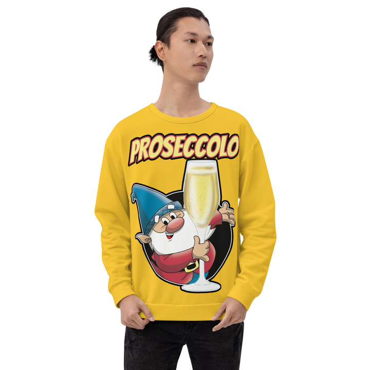 Felpa unisex Uomo/Donna Proseccolo Yellow Edition - Gufetto Brand 