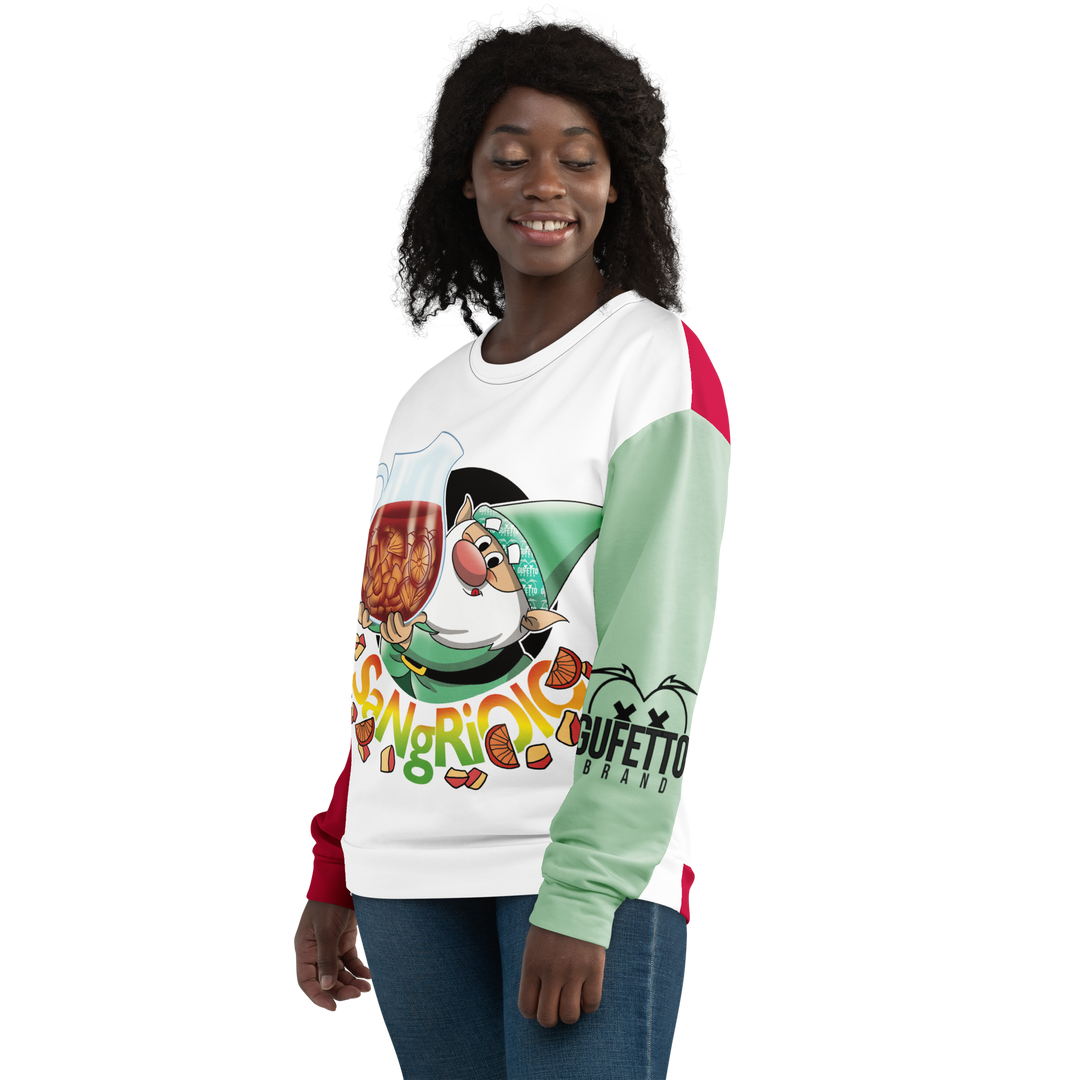 Felpa unisex Uomo/Donna SANGRIOLO - Gufetto Brand 