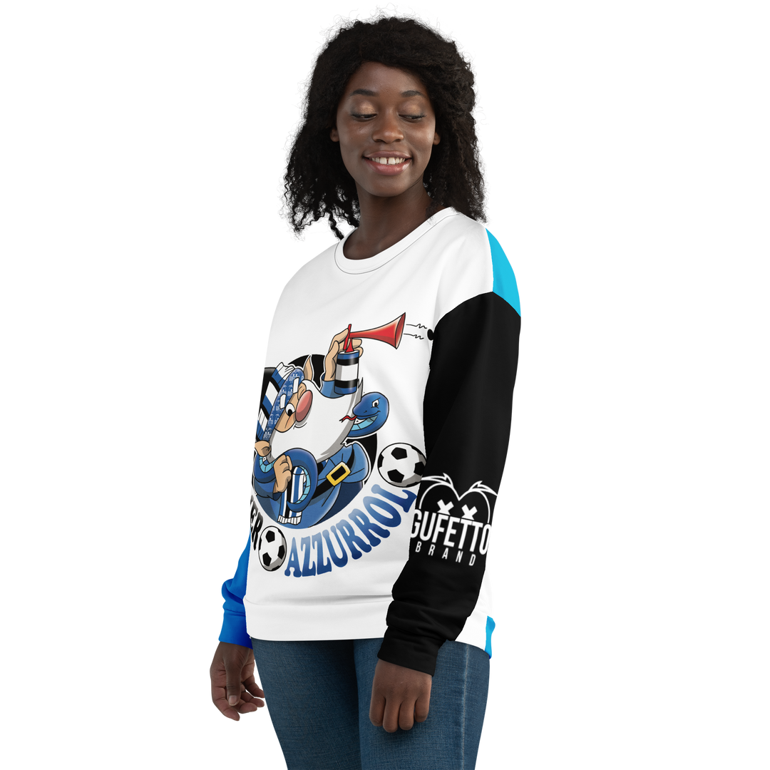 Felpa unisex Uomo/Donna NEROAZZURROLO - Gufetto Brand 