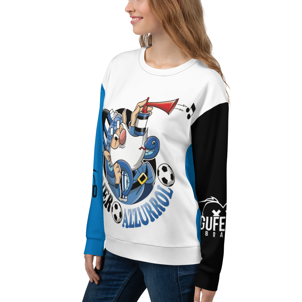 Felpa unisex Uomo/Donna NEROAZZURROLO - Gufetto Brand 