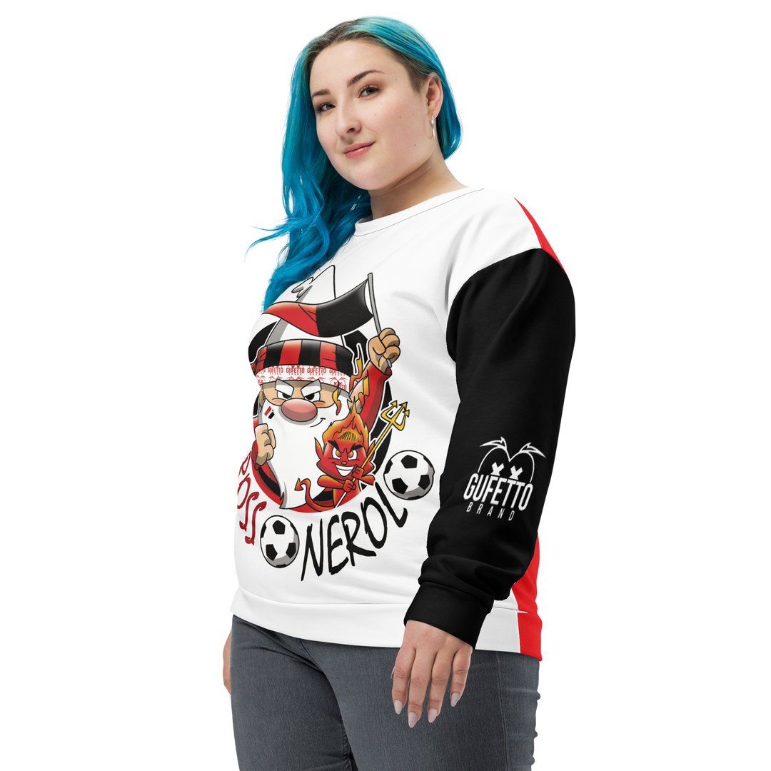 Felpa unisex Uomo/Donna ROSSO NEROLO - Gufetto Brand 