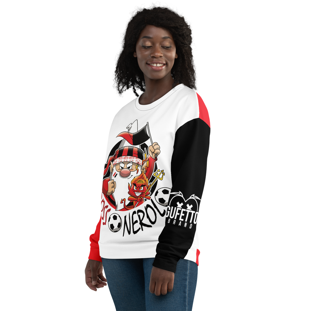 Felpa unisex Uomo/Donna ROSSO NEROLO - Gufetto Brand 