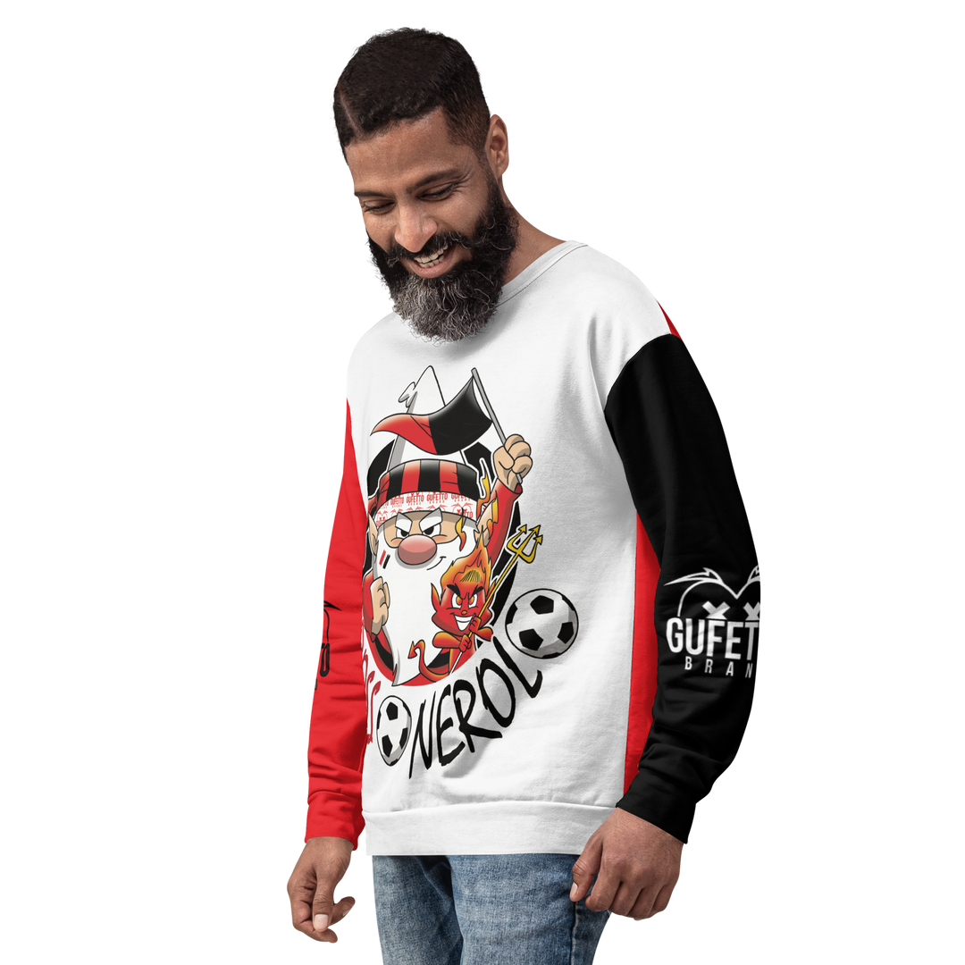 Felpa unisex Uomo/Donna ROSSO NEROLO - Gufetto Brand 