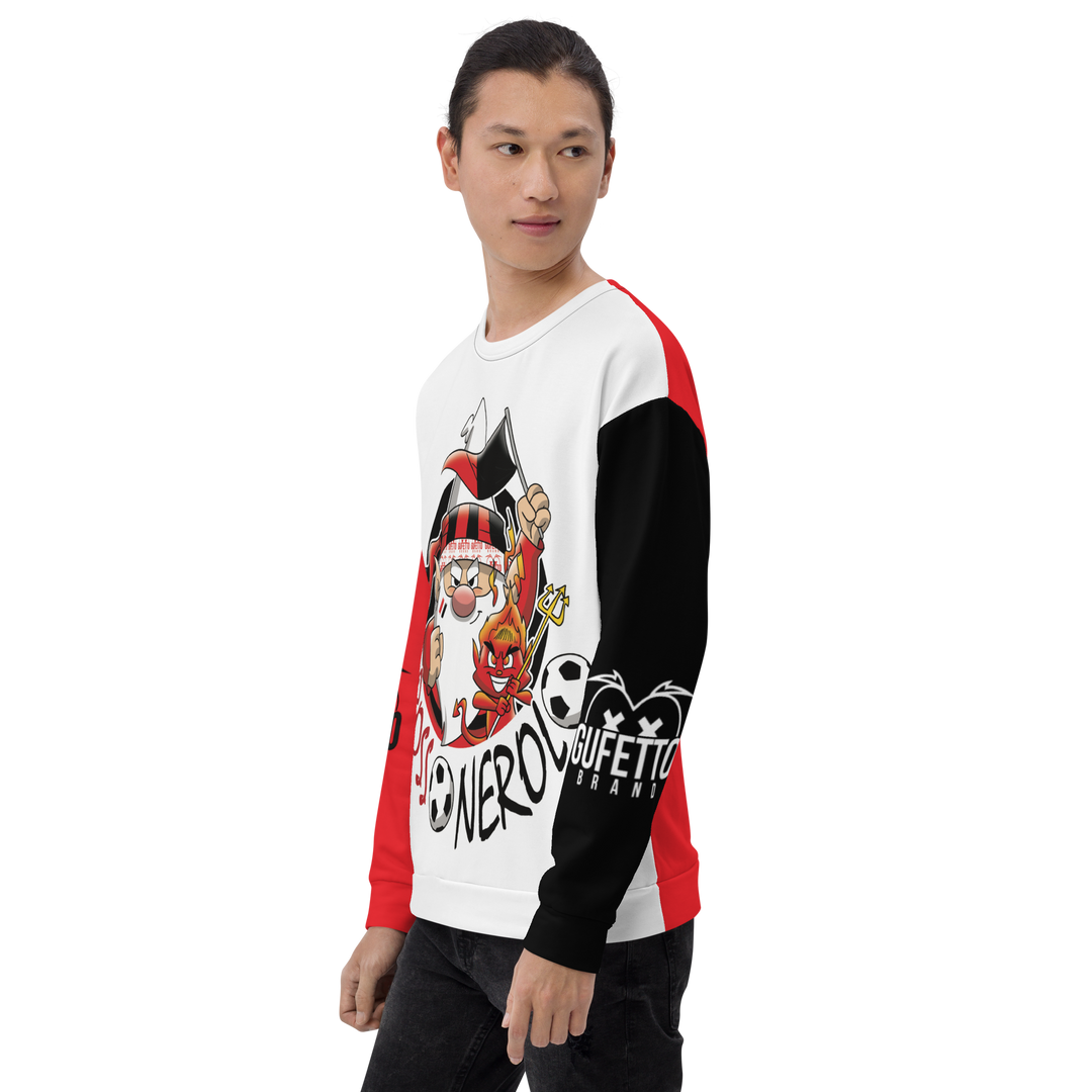 Felpa unisex Uomo/Donna ROSSO NEROLO - Gufetto Brand 