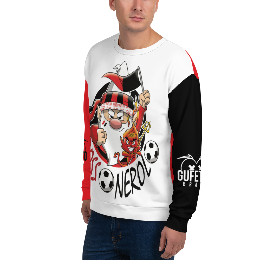 Felpa unisex Uomo/Donna ROSSO NEROLO - Gufetto Brand 