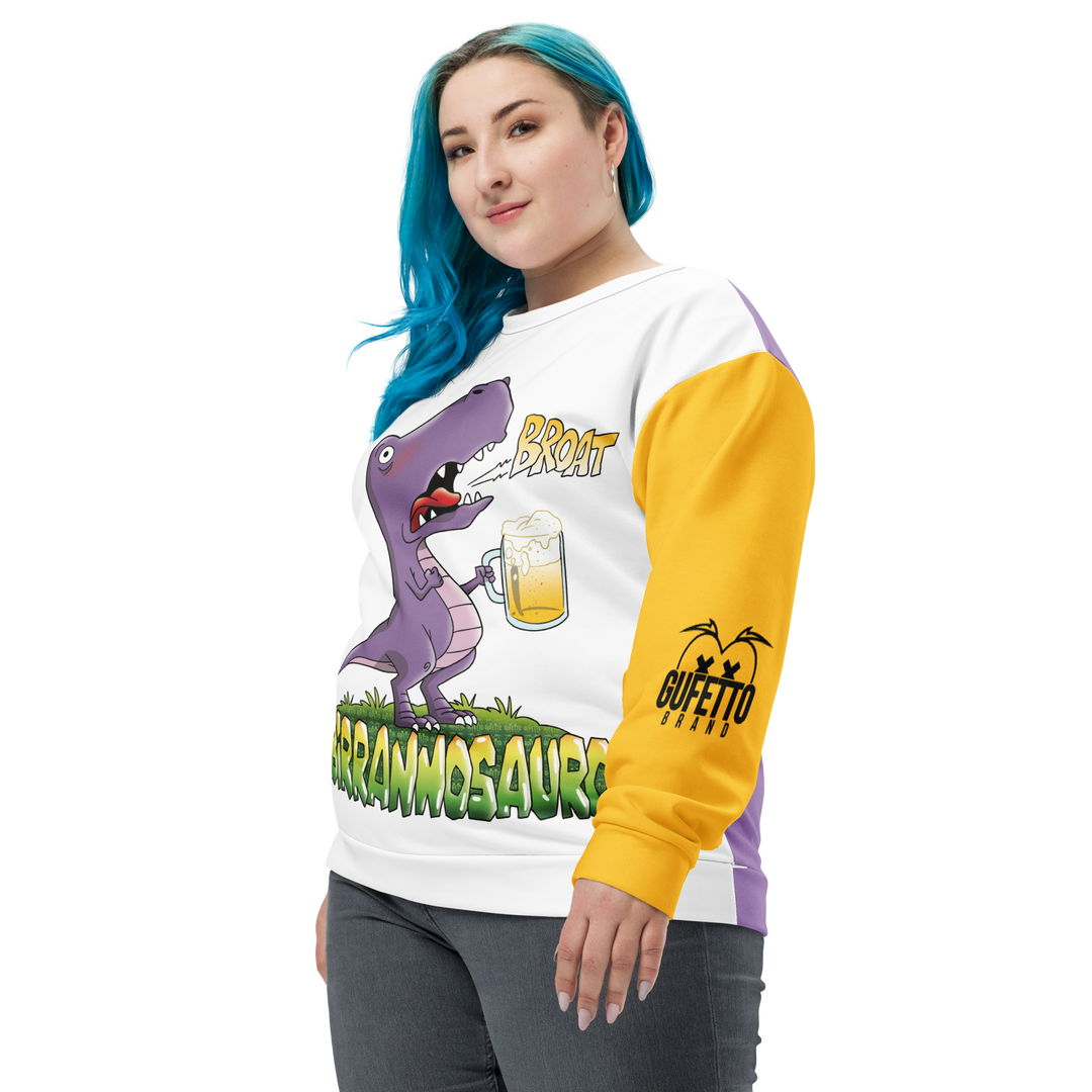 Felpa unisex Uomo/Donna BIRRANNOSAURO - Gufetto Brand 