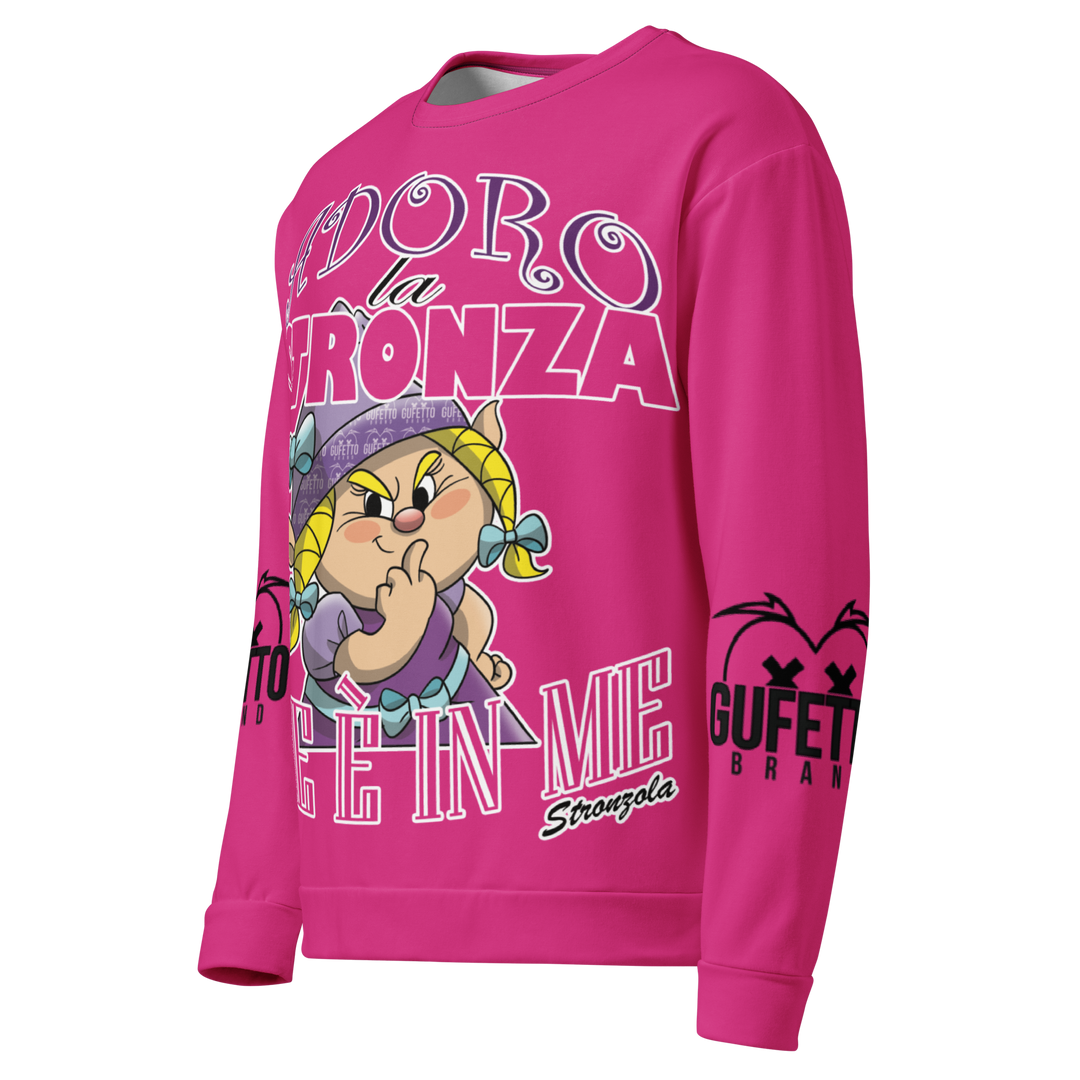 Felpa unisex Uomo/Donna STRONZOLA ADORO - Gufetto Brand 