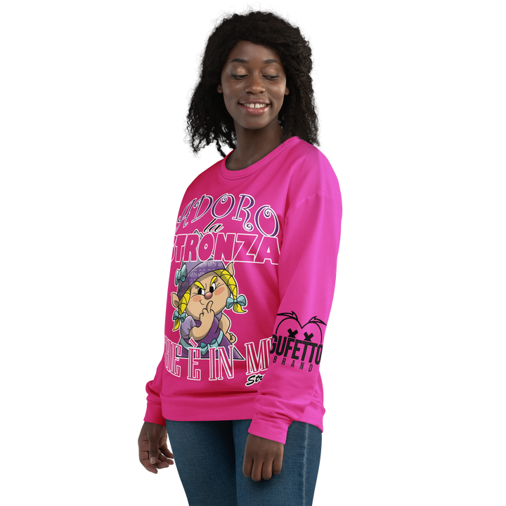 Felpa unisex Uomo/Donna STRONZOLA ADORO - Gufetto Brand 