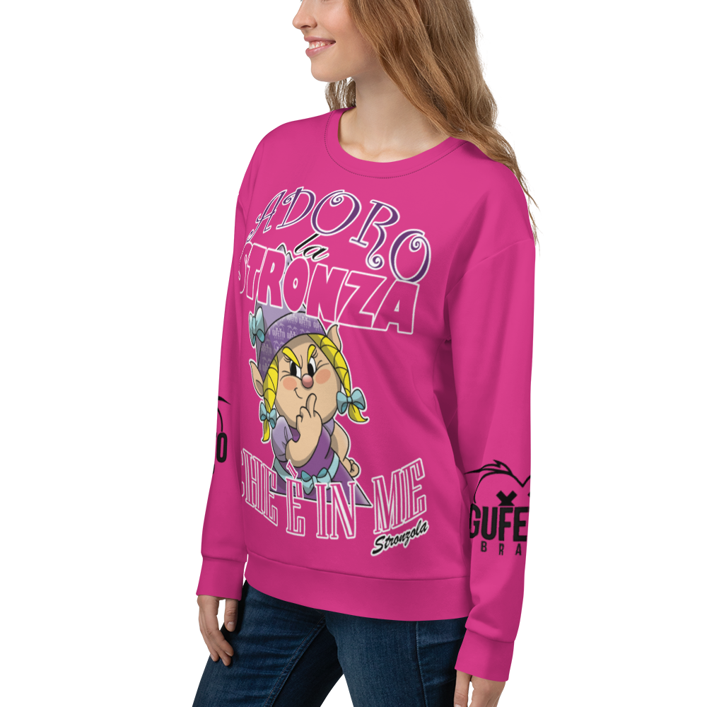 Felpa unisex Uomo/Donna STRONZOLA ADORO - Gufetto Brand 