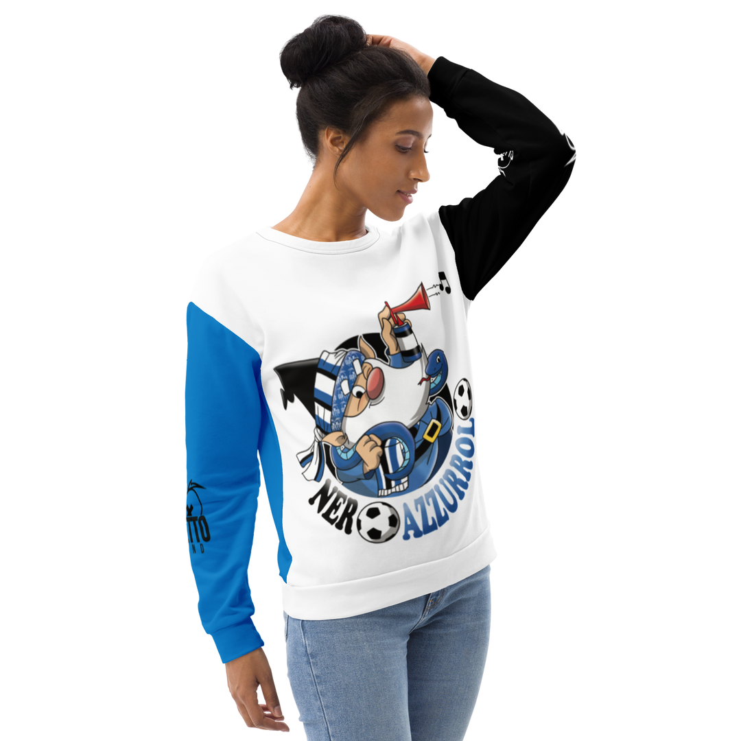 Felpa unisex Uomo/Donna NEROAZZURROLO - Gufetto Brand 