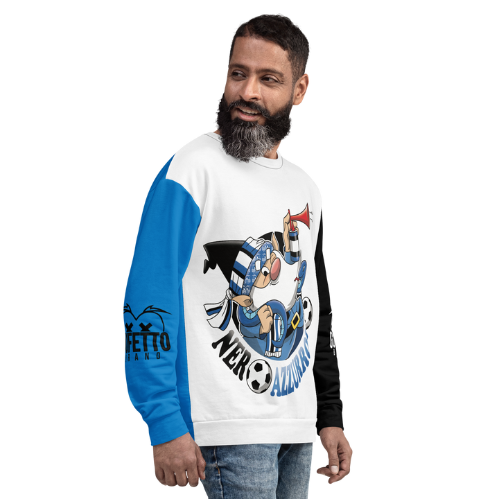 Felpa unisex Uomo/Donna NEROAZZURROLO - Gufetto Brand 
