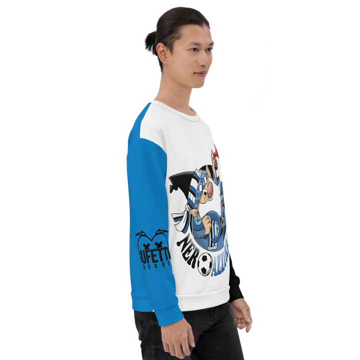 Felpa unisex Uomo/Donna NEROAZZURROLO - Gufetto Brand 