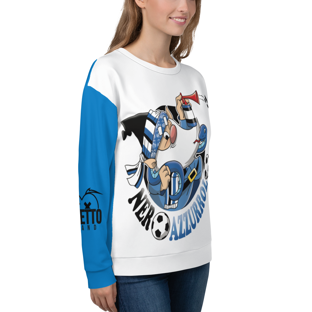 Felpa unisex Uomo/Donna NEROAZZURROLO - Gufetto Brand 