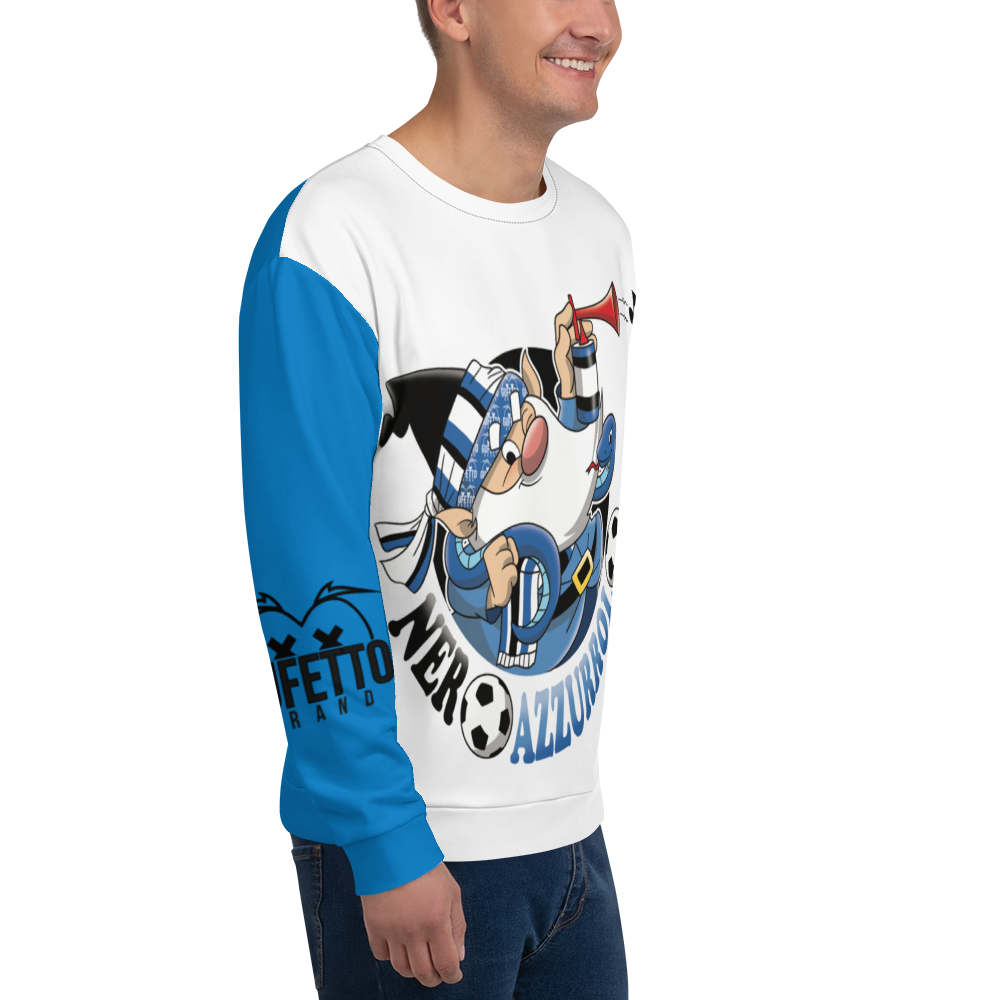 Felpa unisex Uomo/Donna NEROAZZURROLO - Gufetto Brand 