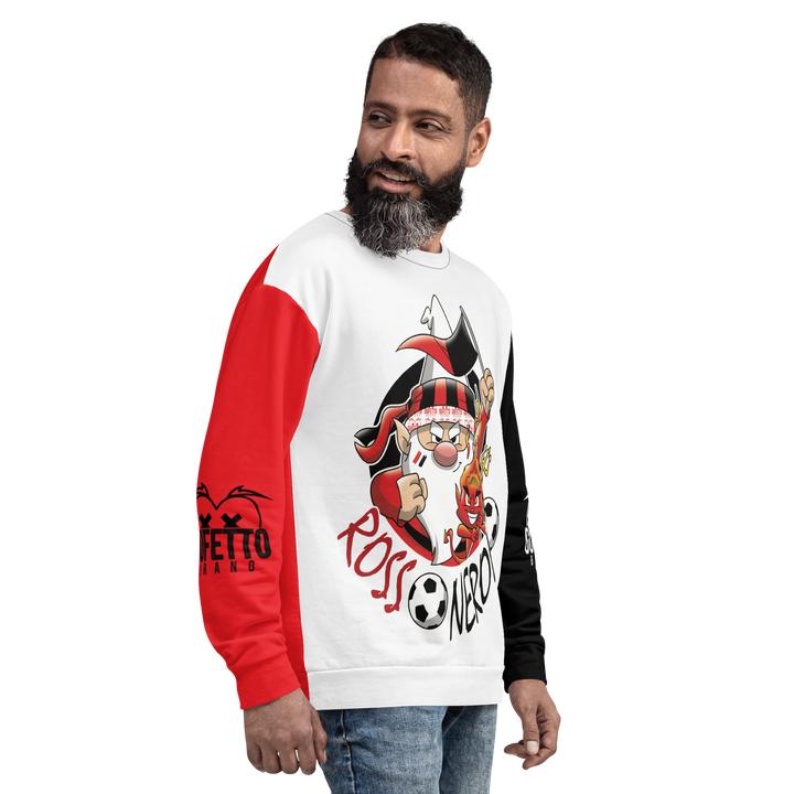 Felpa unisex Uomo/Donna ROSSO NEROLO - Gufetto Brand 