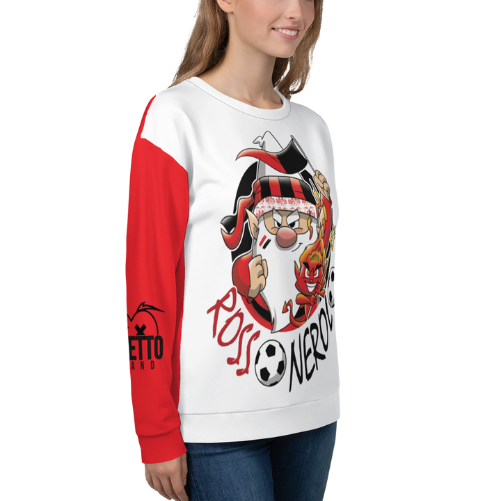 Felpa unisex Uomo/Donna ROSSO NEROLO - Gufetto Brand 