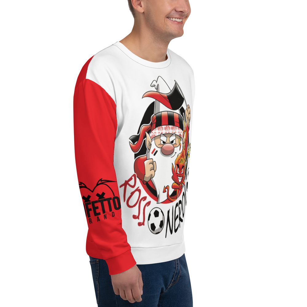 Felpa unisex Uomo/Donna ROSSO NEROLO - Gufetto Brand 